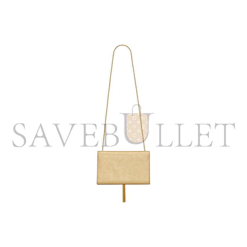 YSL METALLIC CALFSKIN KATE MONOGRAM TASSEL CHAIN WALLET 354119DUZ0J8030 (24*15*7cm)