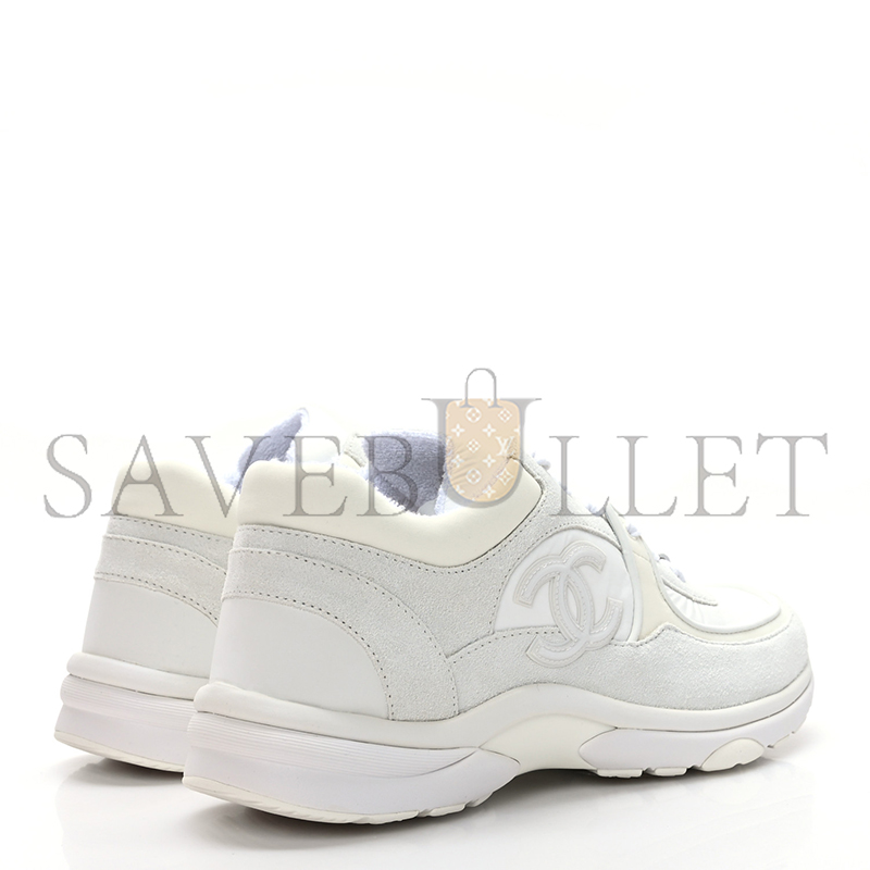 CHANEL SUEDE CALFSKIN FABRIC CC SNEAKERS 1245759