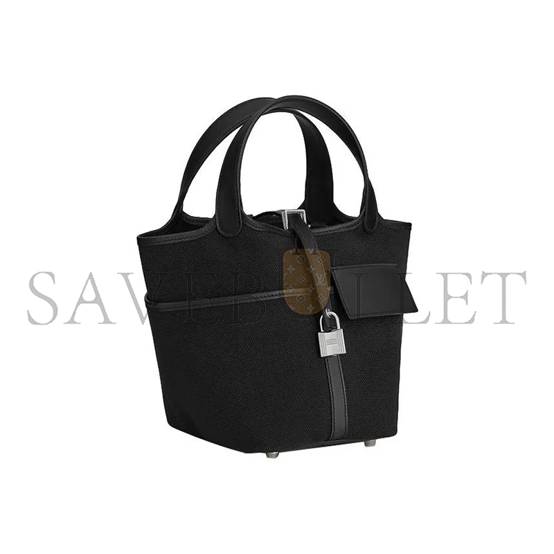 HERMES PICOTIN LOCK 18 GARGO GOELAND SWIFT SILVER HARDWARE H083189CKAA  (18*18*13cm)