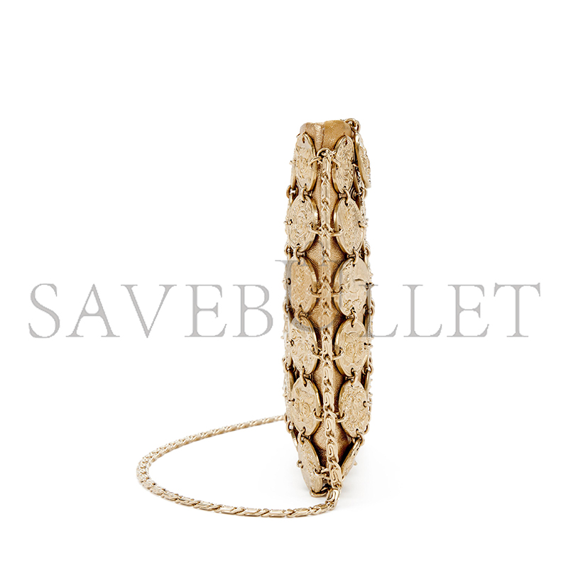 CHANEL MASTER GOLD ARTEMIS METAL COIN EVENING BAG 219456 (17.5*17*1cm）