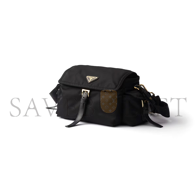 PRADA EXPLORE MEDIUM RE-NYLON SHOULDER BAG WITH FLAP 1BD394 (30*14*10cm)