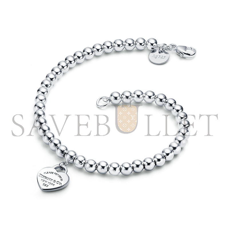 TIFFANY RETURN TO TIFFANY® HEART TAG BEAD BRACELET IN SILVER 23984024