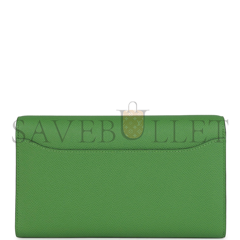 HERMES MASTER CONSTANCE WALLET TO GO VERT YUCCA EPSOM GOLD HARDWARE 436571 (19*15*4cm)