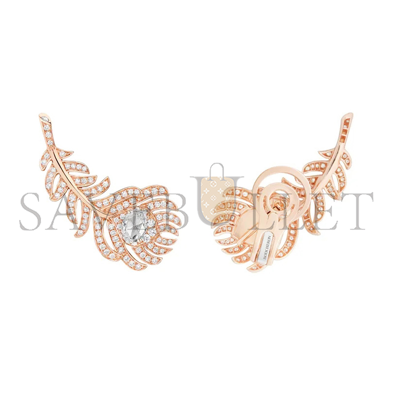 BOUCHERON PLUME DE PAON SMALL EAR CLIPS JCO01323