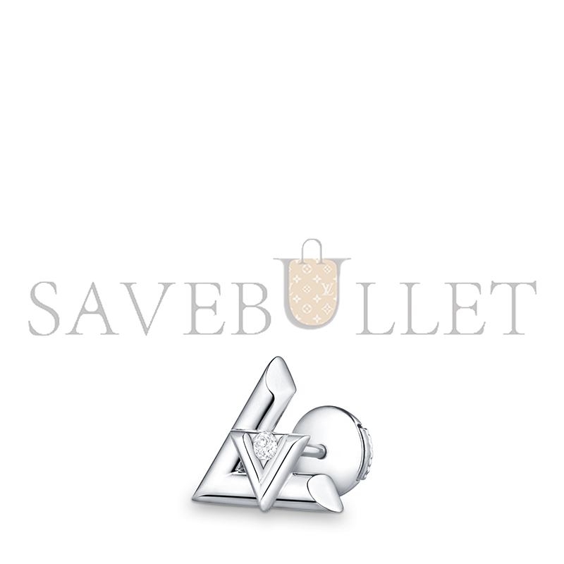 LOUIS VUITTON LV VOLT ONE STUD, WHITE GOLD AND DIAMOND - PER UNI Q96970