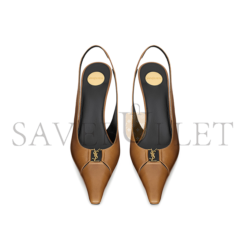 YSL BABYLONE BRETEUIL SLINGBACK PUMPS IN SMOOTH LEATHER 806685AADF12526