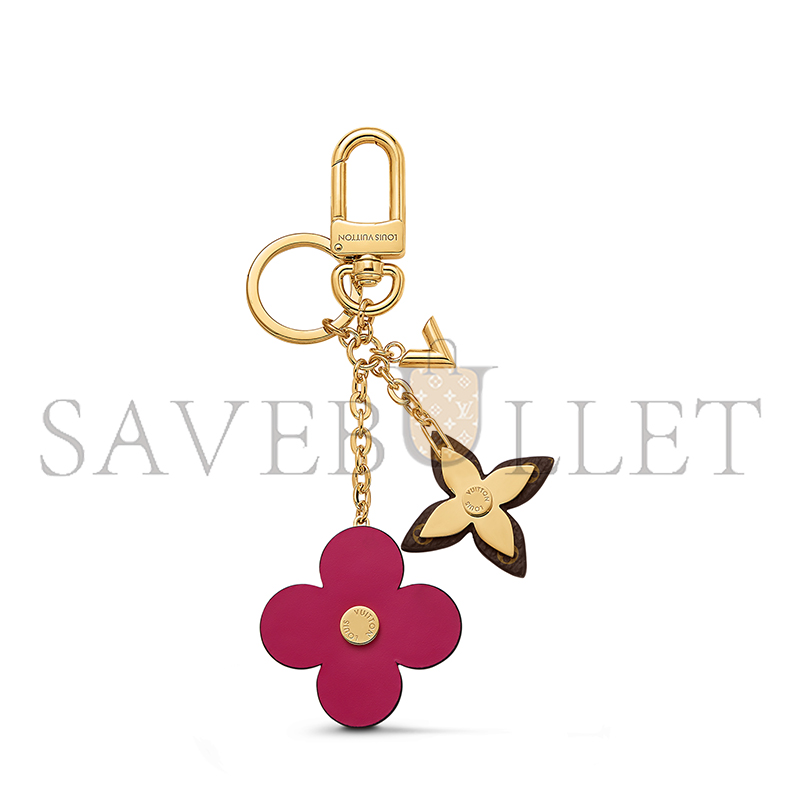 LOUIS VUITTON BLOOMING FLOWERS BAG CHARM AND KEY HOLDER M63084