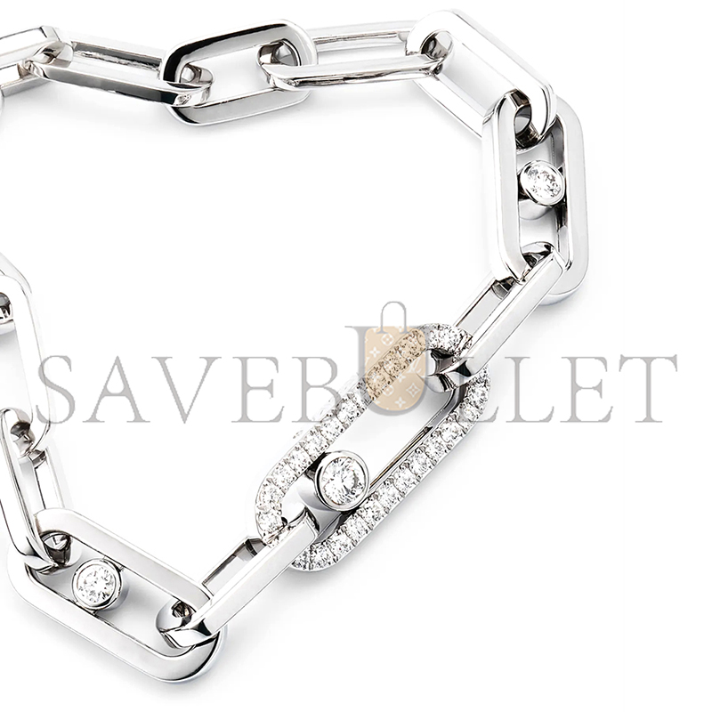 MESSIKA MOVE LINK 18K WHITE GOLD DIAMOND BRACELET 12577-YG