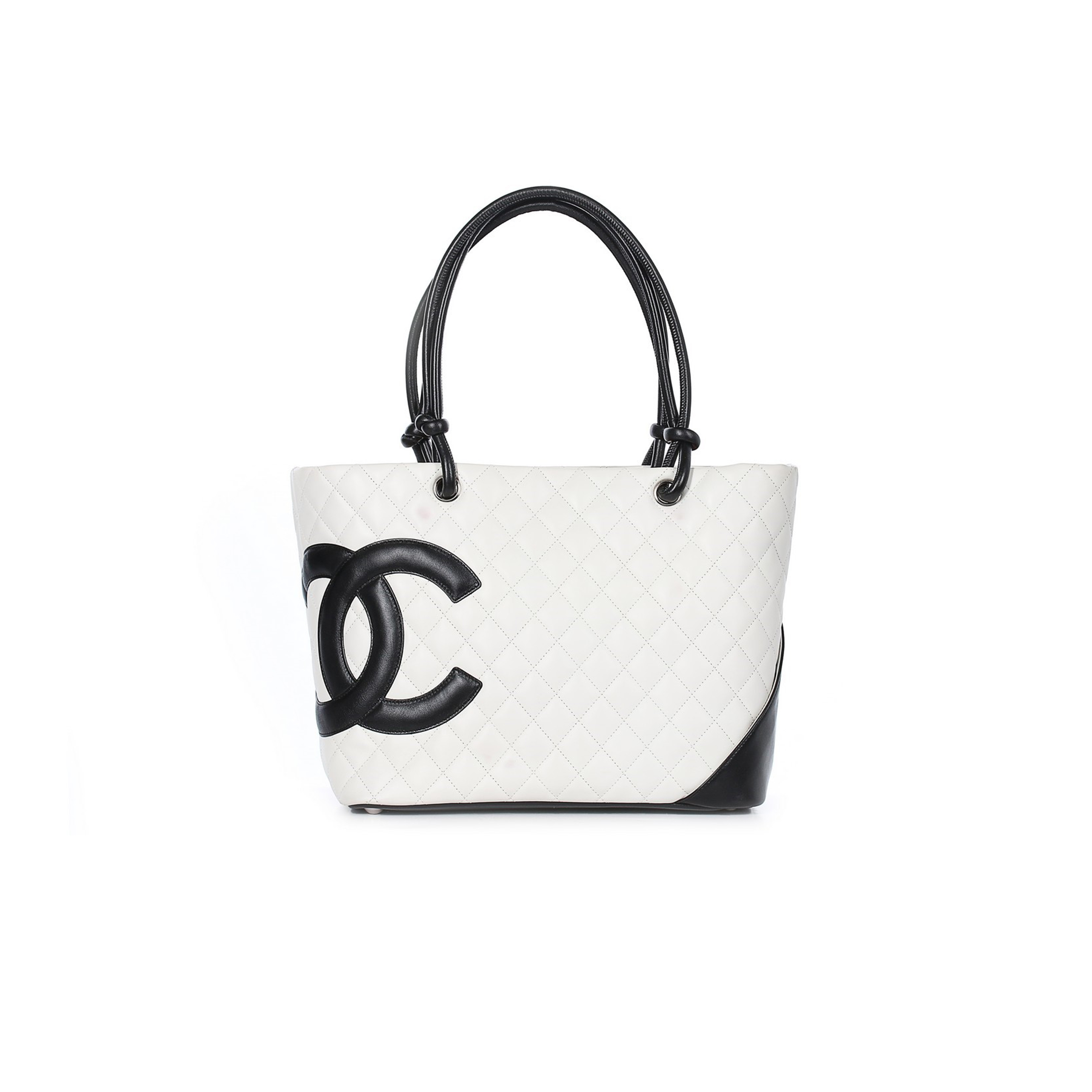 CHANEL MASTER WHITE CAMBON LIGNE QUILTED TOTE  (30*25*13cm)