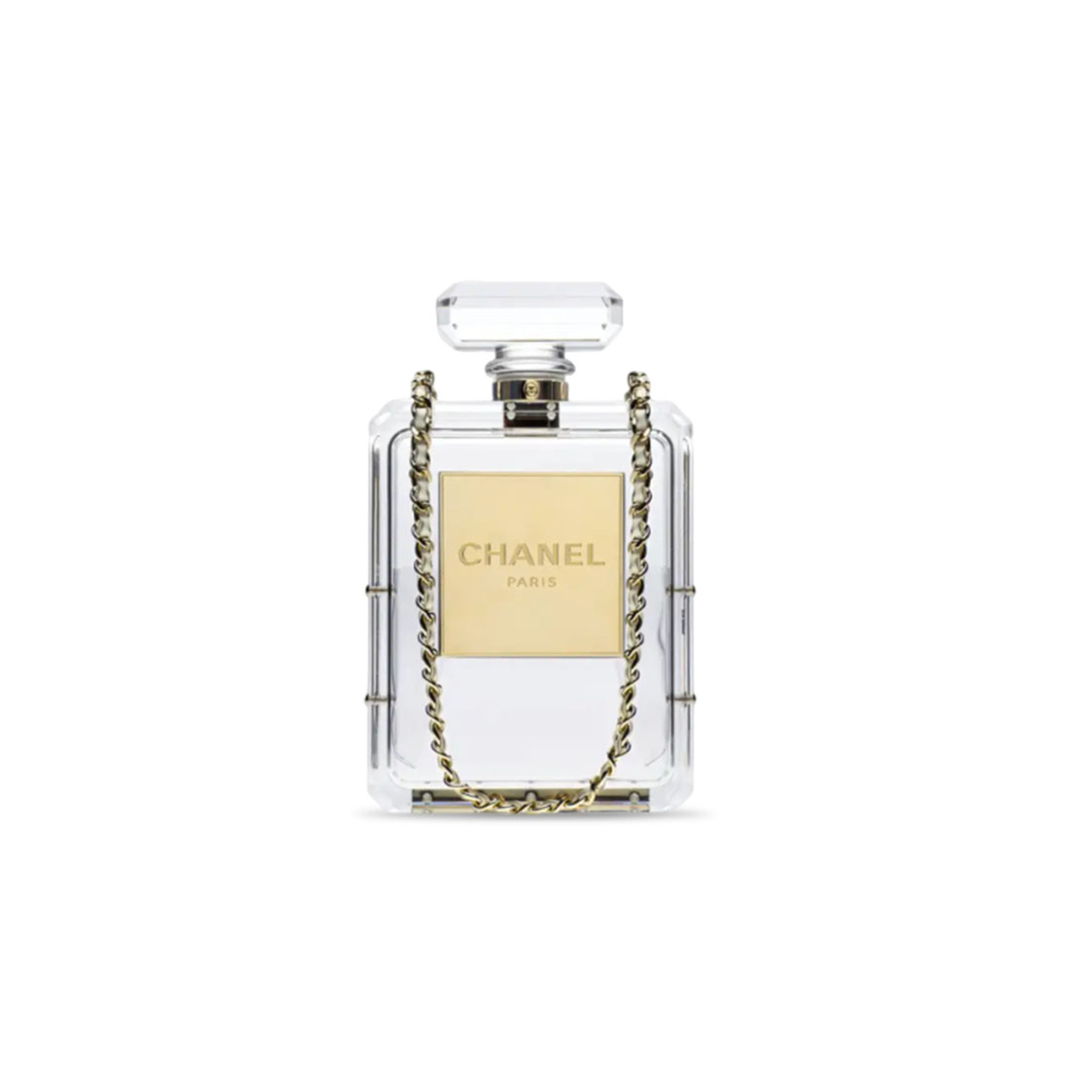 CHANEL MASTER PLEXIGLASS NO. 5 PERFUME BOTTLE BAG (20*12*4cm)