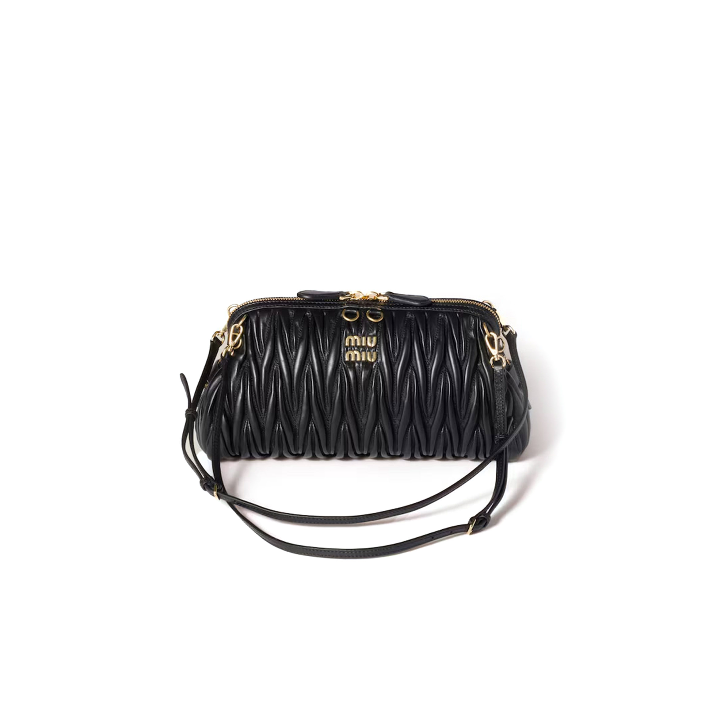 MIU MIU CAPRICE MATELASSÉ NAPPA LEATHER CLUTCH 58F130 (28*14.5*10cm)