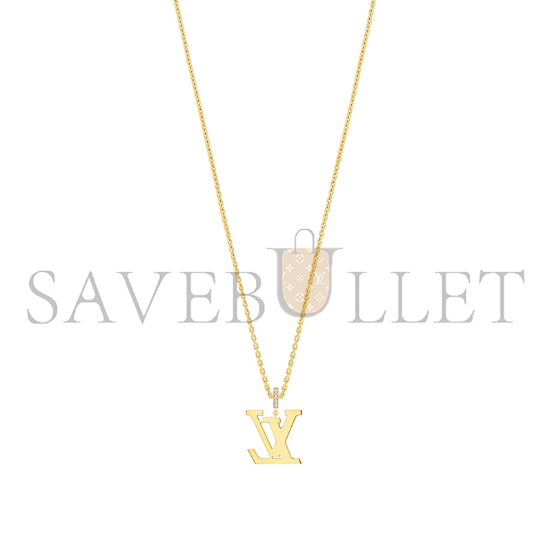 LOUIS VUITTON LV LARGE PENDANT, YELLOW GOLD AND DIAMONDS Q93848