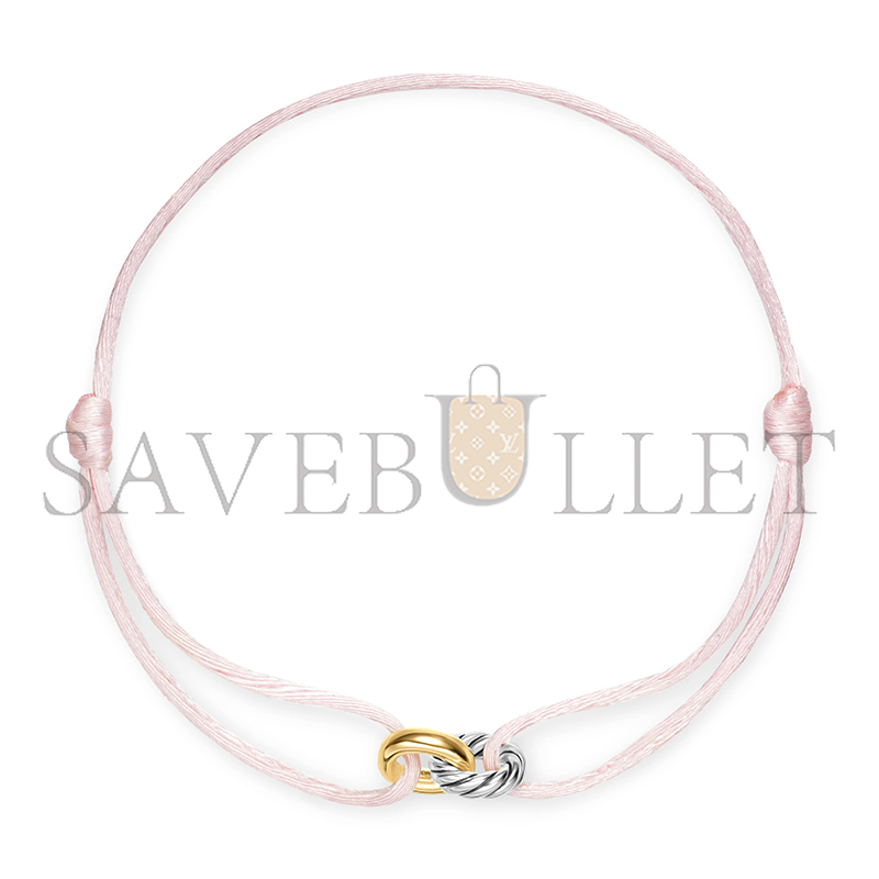 DAVID YURMAN SCULPTED CABLE LINKED CORD BRACELET B18445 S4LSH