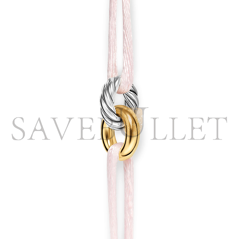 DAVID YURMAN SCULPTED CABLE LINKED CORD BRACELET B18445 S4LSH