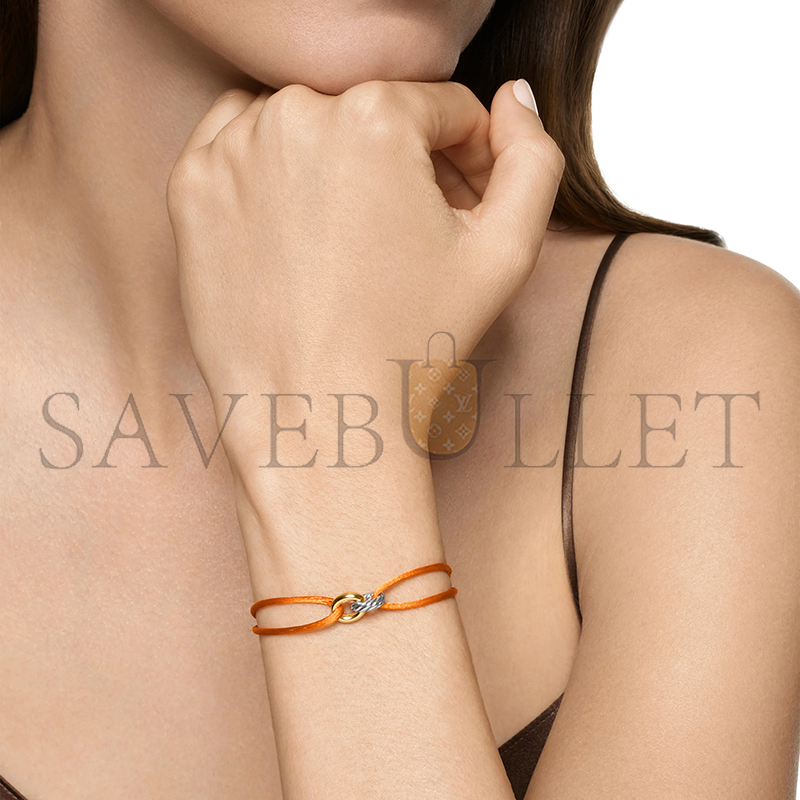 DAVID YURMAN SCULPTED CABLE LINKED CORD BRACELET B18445 S4ORG