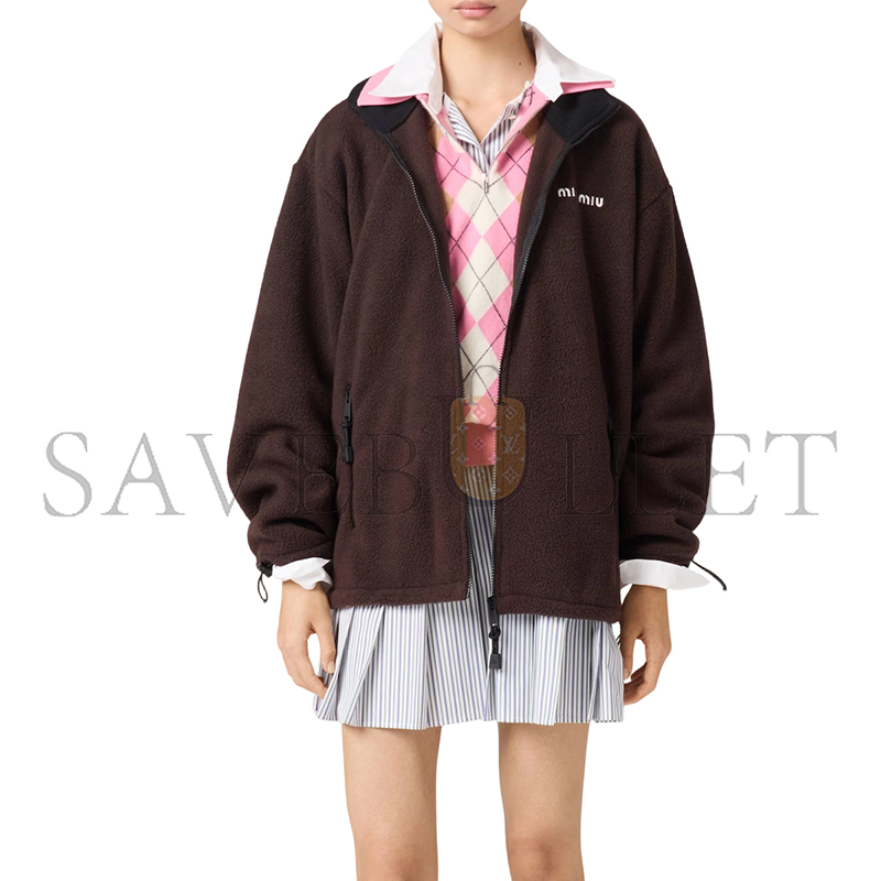 MIU MIU FLEECE ZIPPER JACKET MJL042