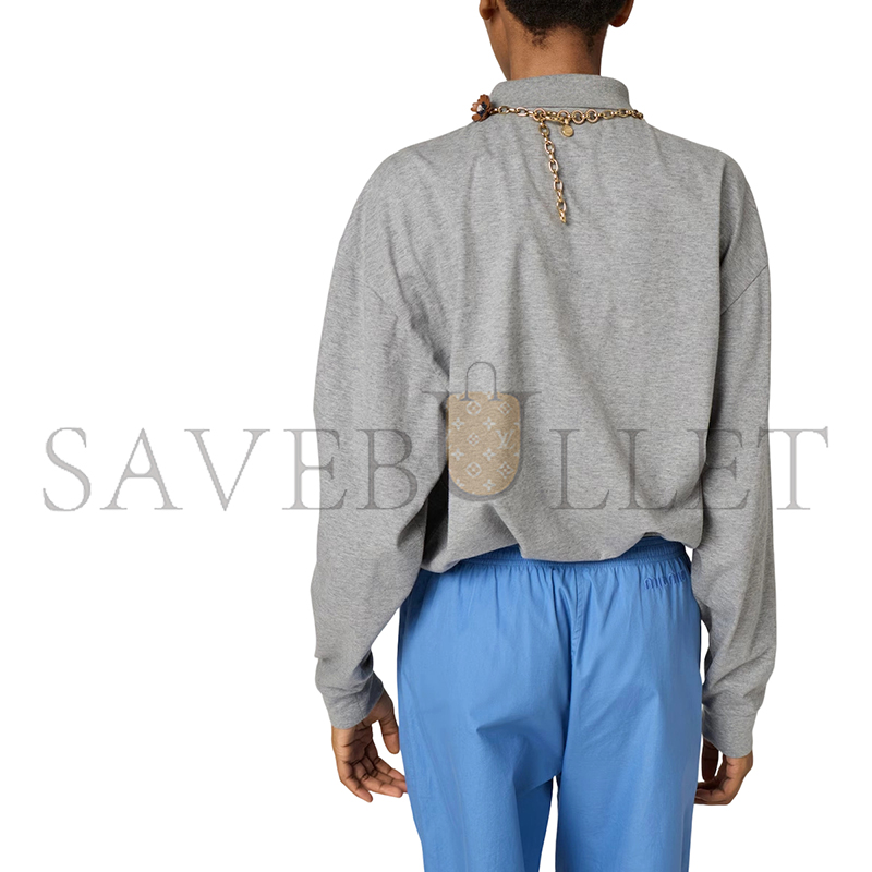 MIU MIU JERSEY POLO SHIRT MJL054