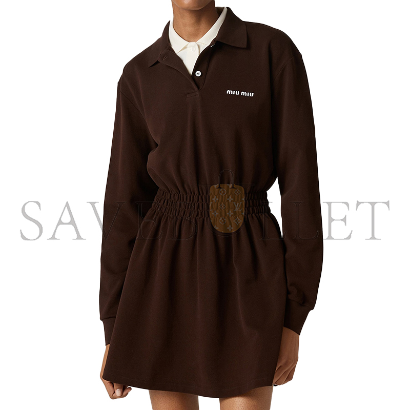 MIU MIU COTTON PIQUÉ MINI-DRESS MF5984