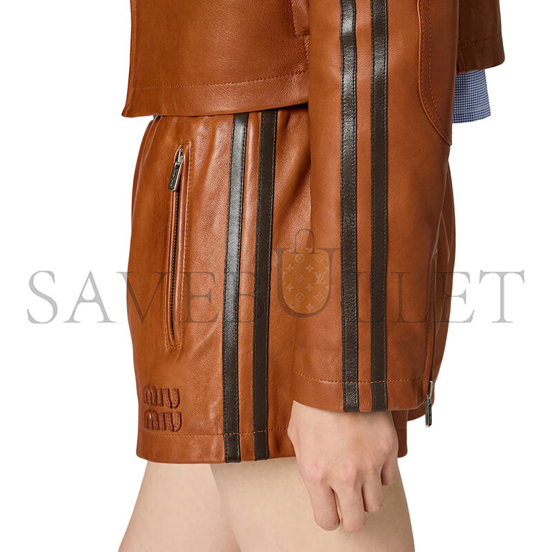 MIU MIU NAPPA LEATHER SHORTS MPP410