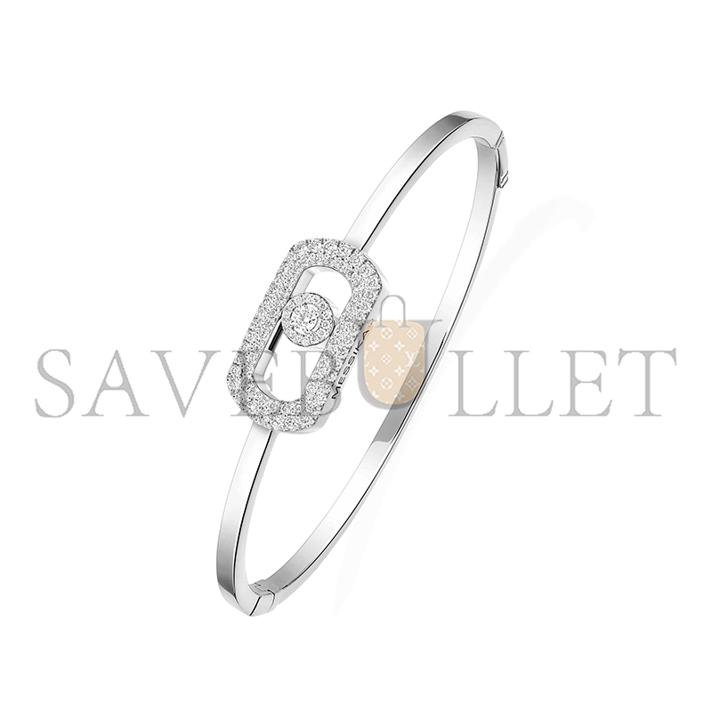 MESSIKA SO MOVE PAVÉ BANGLE WHITE GOLD DIAMOND BRACELET 13428-WG