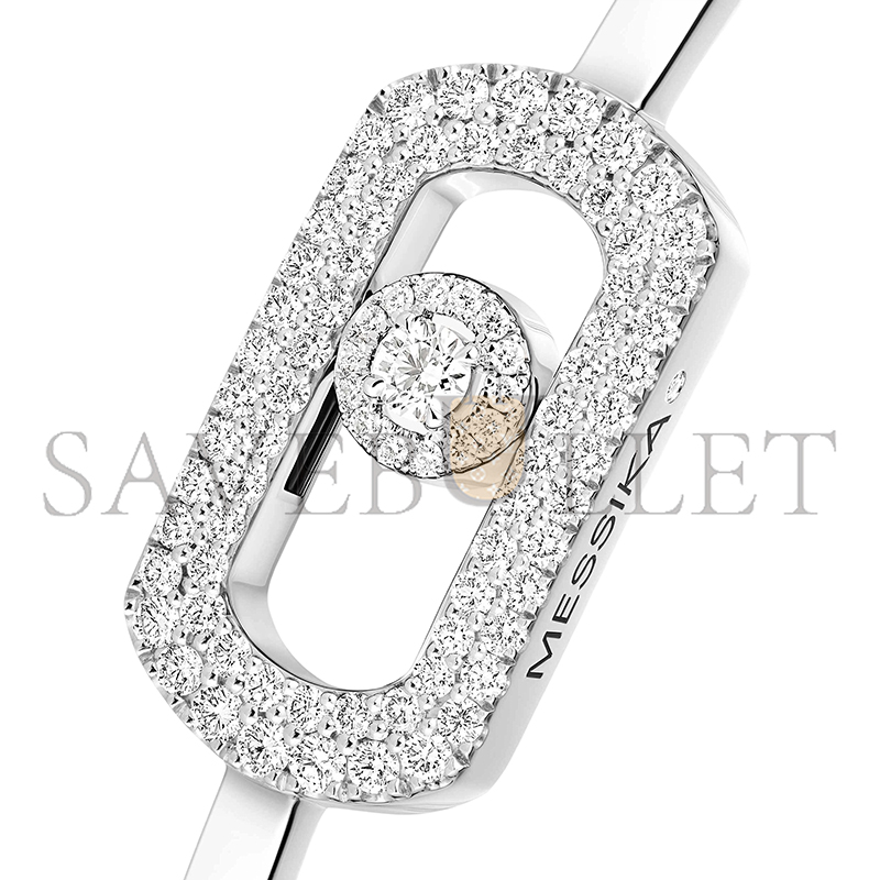 MESSIKA SO MOVE PAVÉ BANGLE WHITE GOLD DIAMOND BRACELET 13428-WG