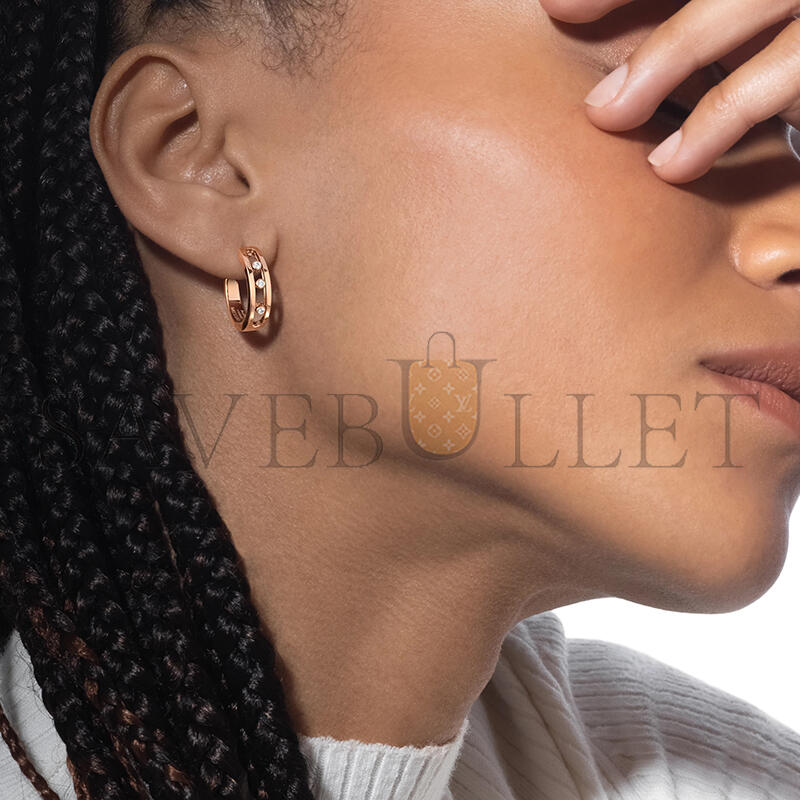 MESSIKA MOVE HOOP EARRINGS PINK GOLD DIAMOND EARRINGS 04407-PG