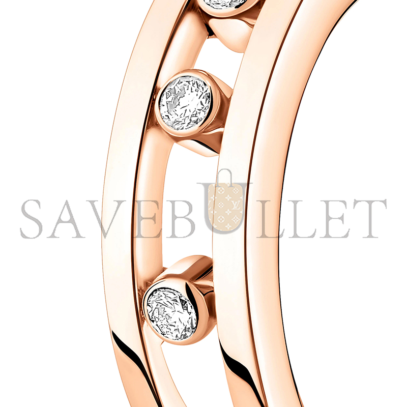 MESSIKA MOVE HOOP EARRINGS PINK GOLD DIAMOND EARRINGS 04407-PG