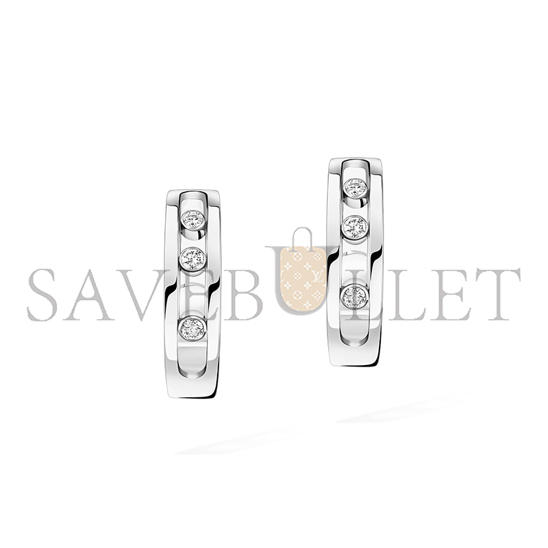 MESSIKA MOVE HOOP EARRINGS WHITE GOLD DIAMOND EARRINGS 04407-WG