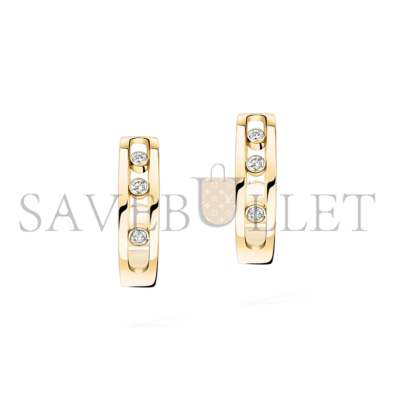 MESSIKA MOVE HOOP EARRINGS YELLOW GOLD DIAMOND EARRINGS 04407-YG