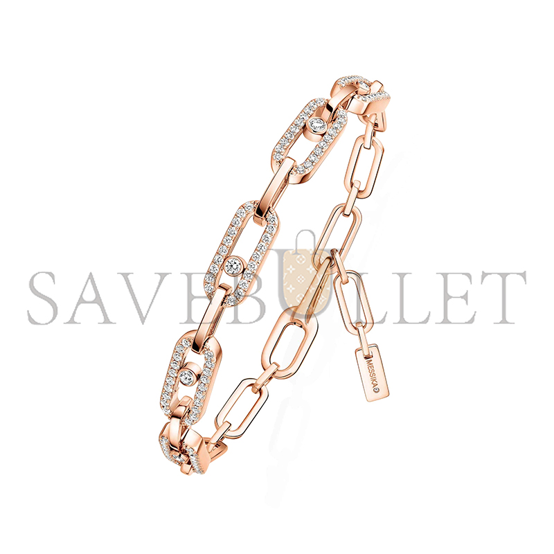 MESSIKA MOVE LINK BRACELET PINK GOLD DIAMOND BRACELET 12187-PG