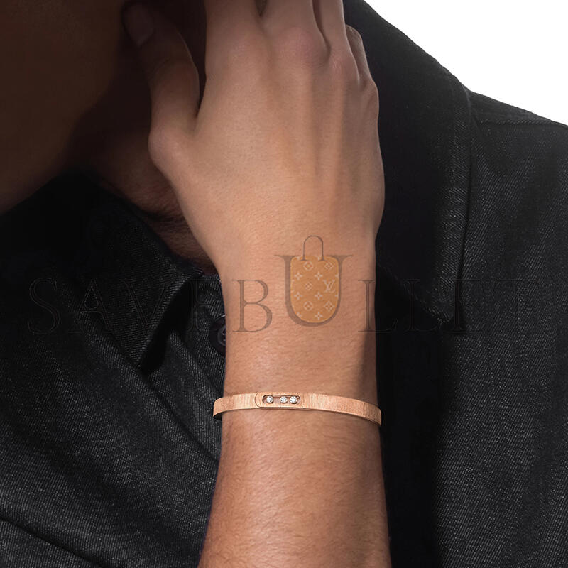 MESSIKA MOVE NOA CISELÉ BANGLE PINK GOLD DIAMOND BRACELET 14481-PG
