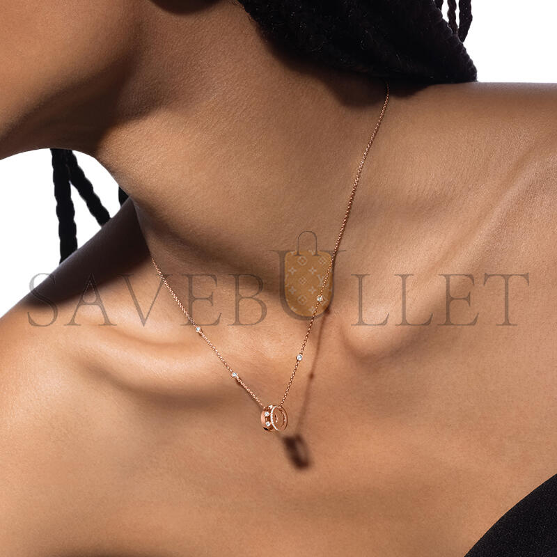 MESSIKA MOVE ROMANE PENDANT NECKLACE PINK GOLD DIAMOND NECKLACE 07158-PG