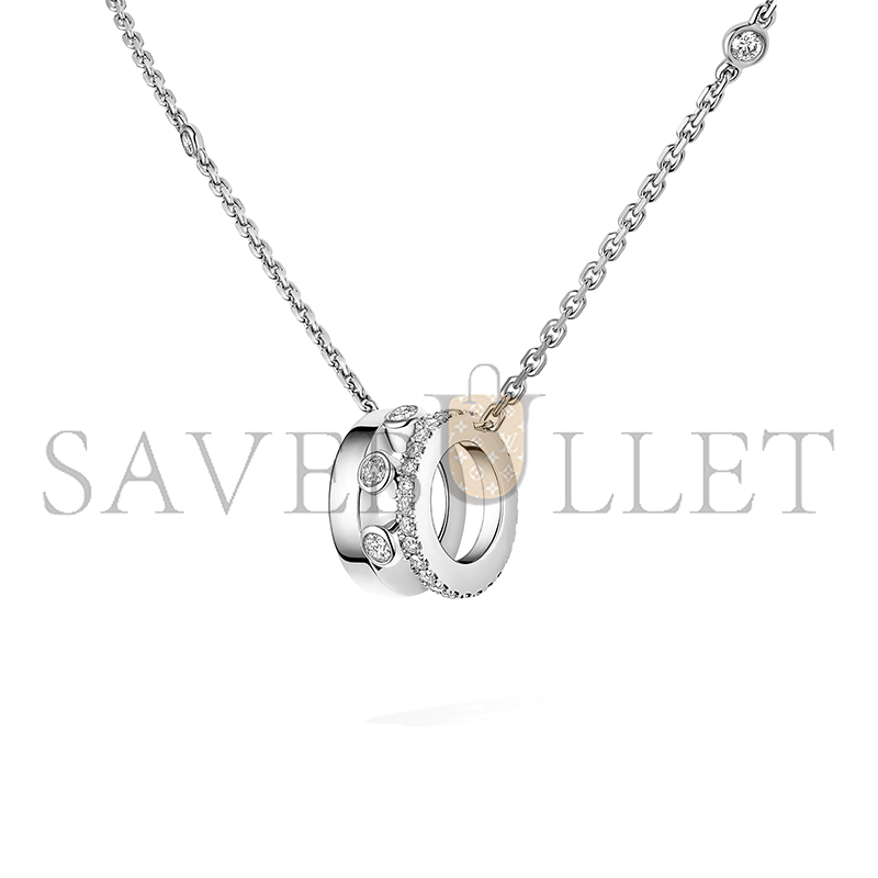 MESSIKA MOVE ROMANE PENDANT NECKLACE WHITE GOLD DIAMOND NECKLACE 07158-WG