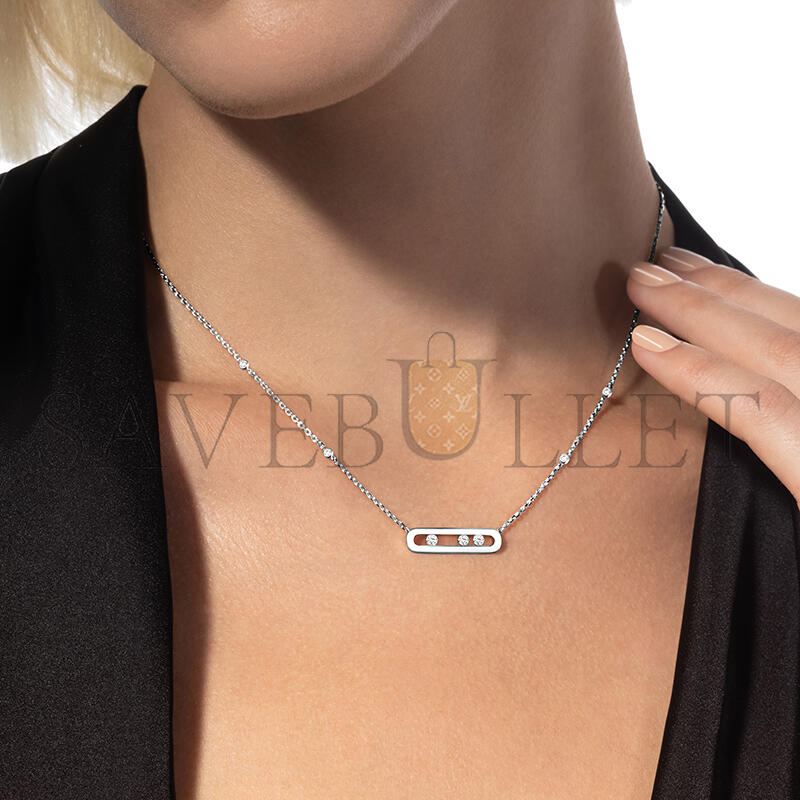 MESSIKA BABY MOVE NECKLACE WHITE GOLD DIAMOND NECKLACE 04323-WG