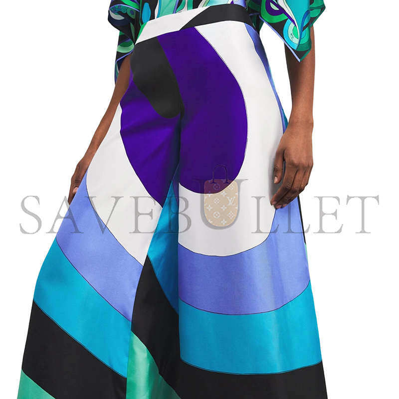 PUCCI IRIDE SILK WIDE-LEG TROUSERS
