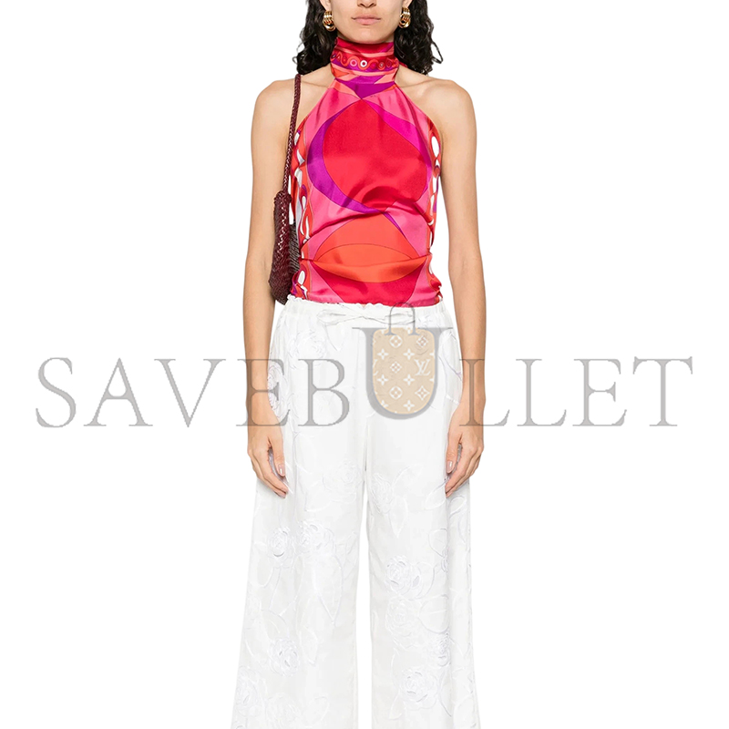 PUCCI PINK GRAPHIC-PRINT TOP
