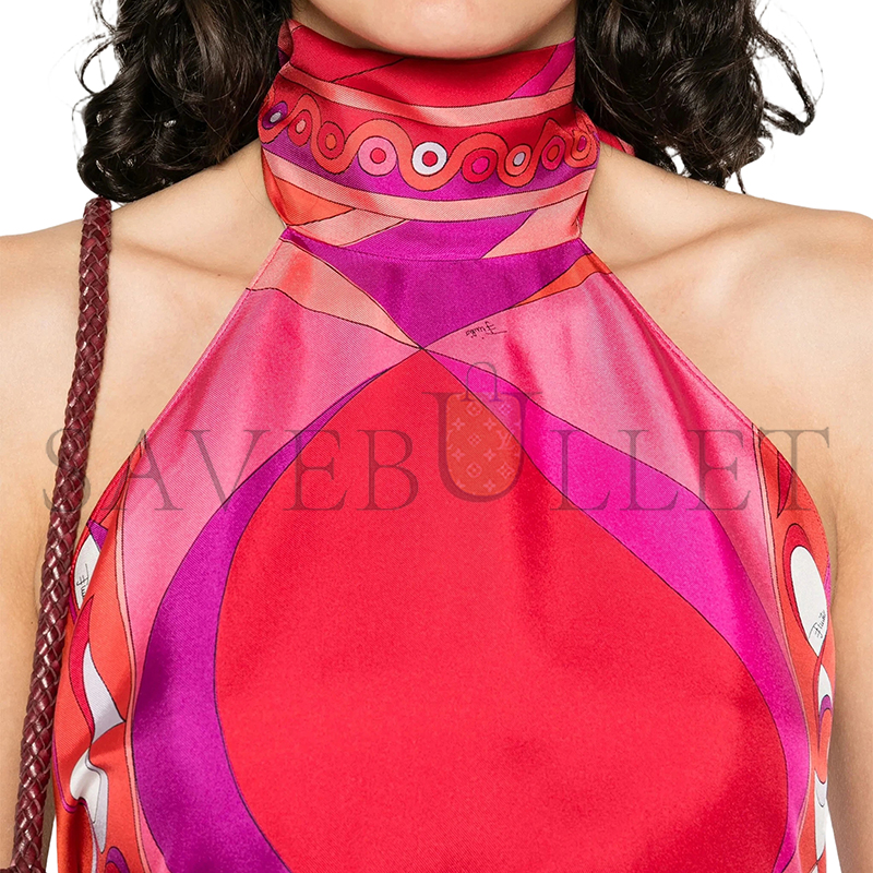 PUCCI PINK GRAPHIC-PRINT TOP