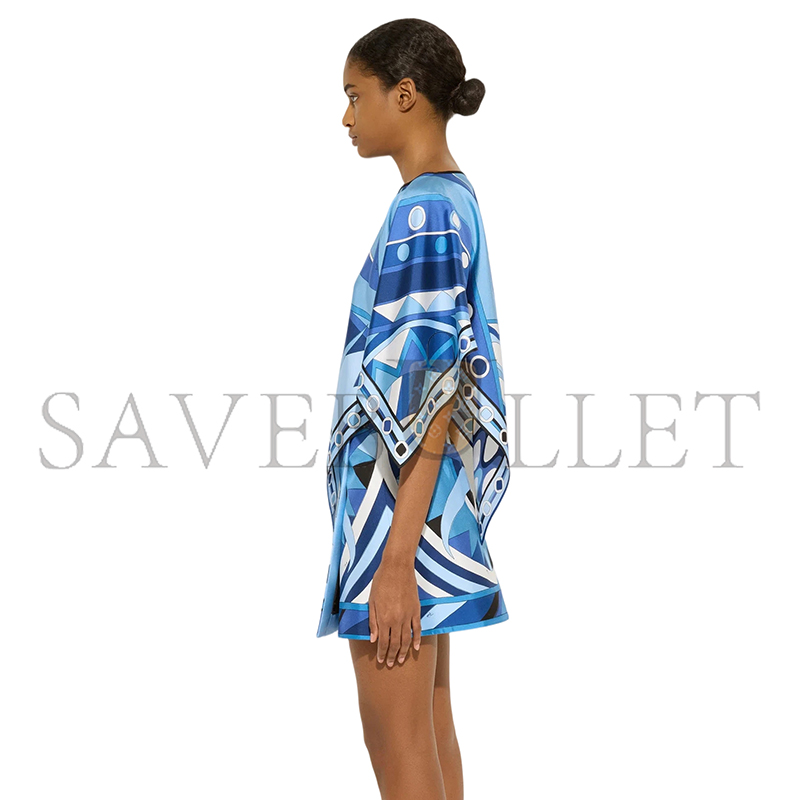 PUCCI VIVARA PRINT CAPE BLOUSE 5URM985U816P22
