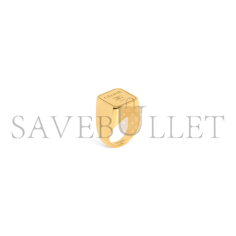 CELINE TRIOMPHE SQUARE SIGNET RING B104W6BRA.35OR