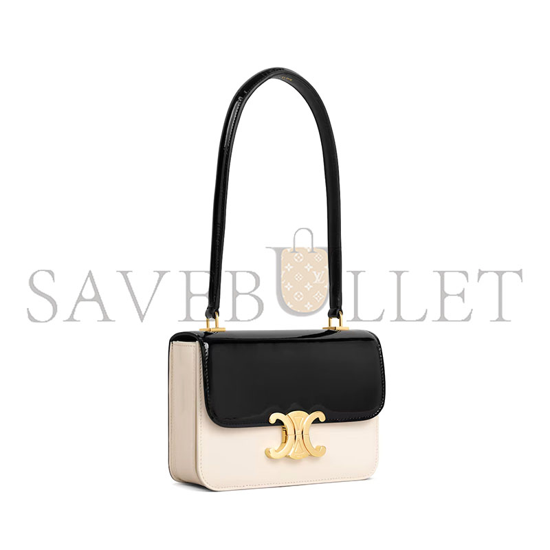 CELINE TEEN GARANCE BAG IN BICOLOUR PATENT CALFSKIN 118053GCO.38AW (18.5*13.5*7cm)