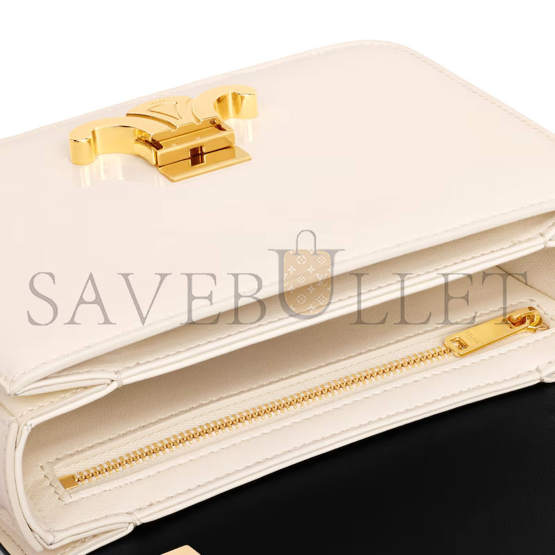 CELINE TEEN GARANCE BAG IN BICOLOUR PATENT CALFSKIN 118053GCO.38AW (18.5*13.5*7cm)
