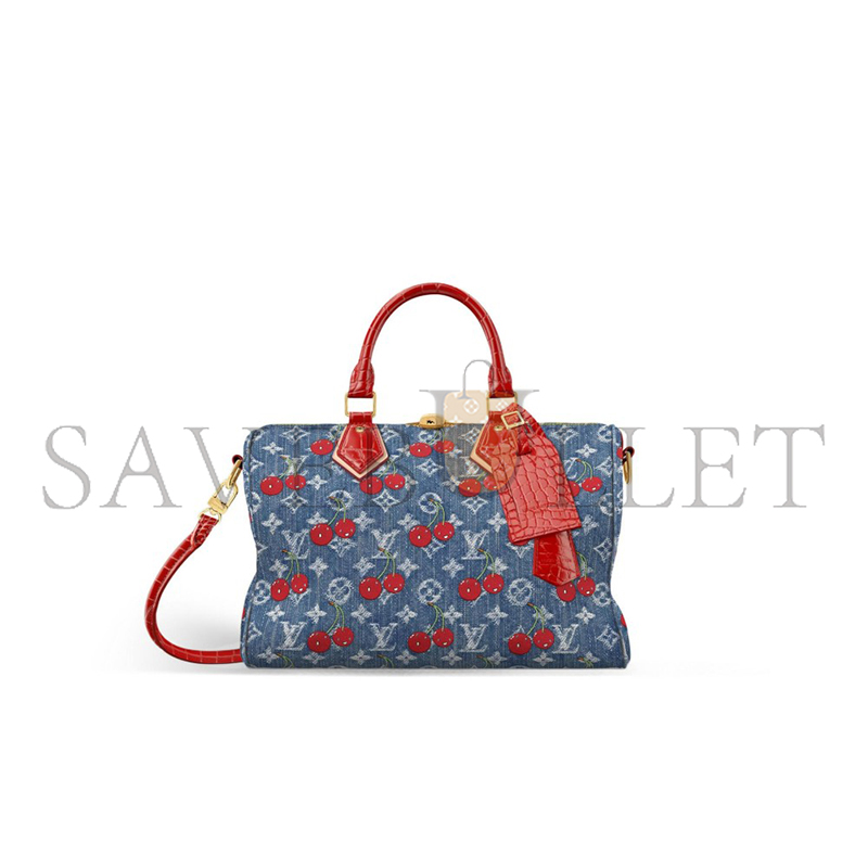 LOUIS VUITTON  DENIM MURAKAMI LV X TM SPEEDY SOFT 30 N87627 (30*21*17cm)