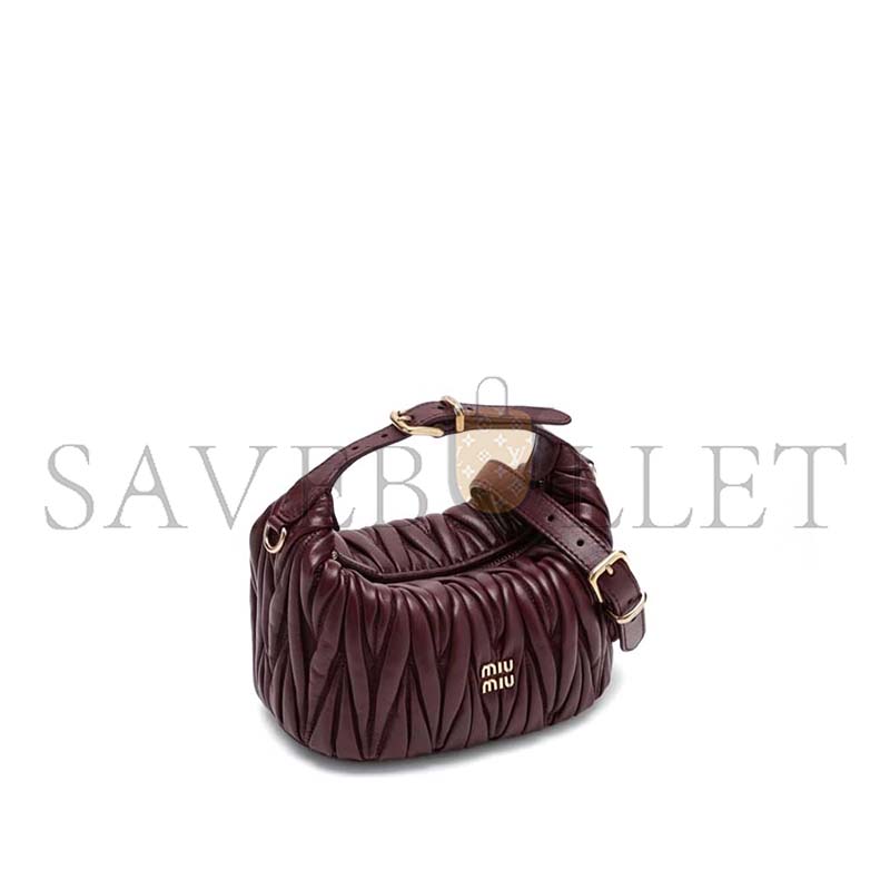 MIU MIU QUILTED NAPPA LEATHER POUCH 5NE026 (15*8.5*8cm)