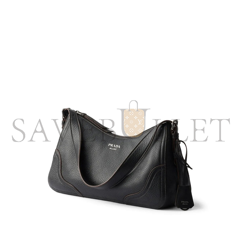 PRADA AIMÈE LARGE LEATHER SHOULDER BAG 1BC280 (36*20*11cm)