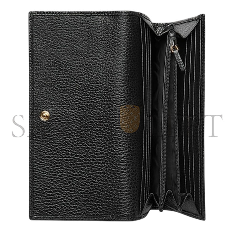 GUCCI BI-COLOR GG MARMONT CONTINENTAL WALLET ‎456116 (19*10*3.5cm)