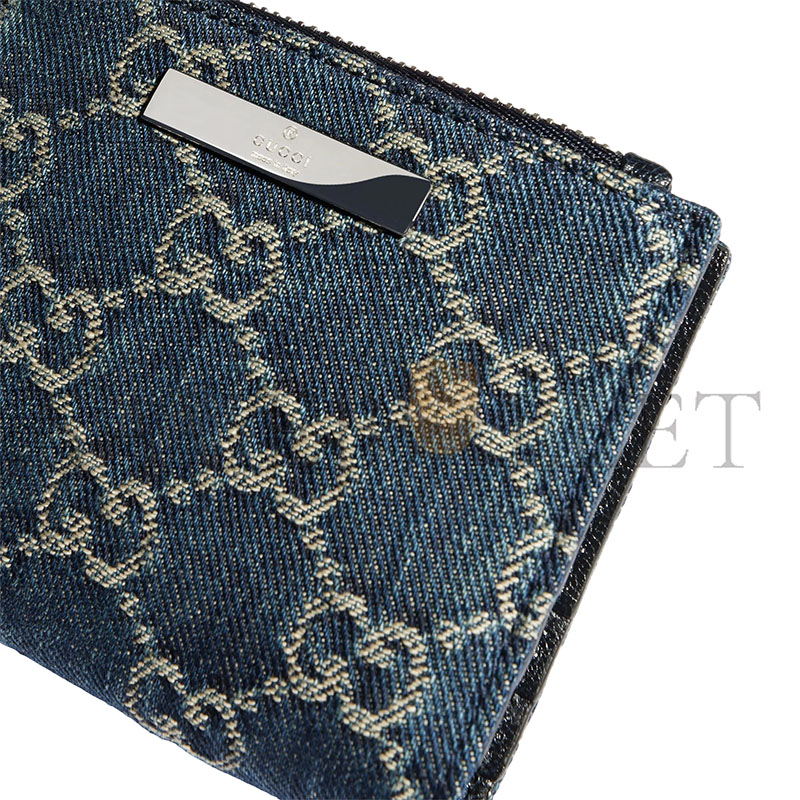 GUCCI SMALL WALLET WITH GUCCI PLAQUE 875798 (10*8cm)