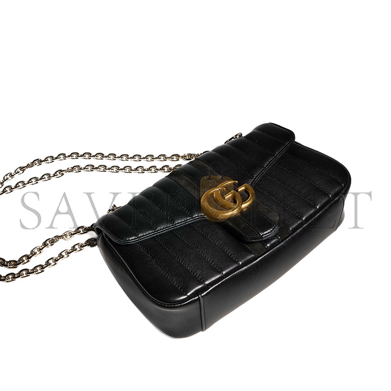 GUCCI JET SET GG MARMONT MEDIUM SHOULDER BAG A005XW (26*15*7cm)