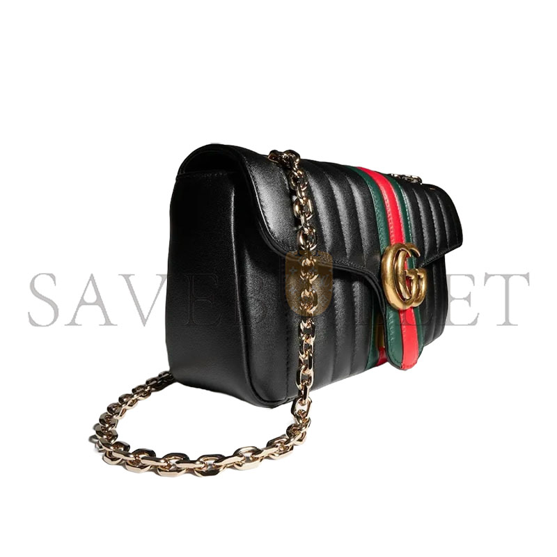 GUCCI JET SET GG MARMONT MEDIUM SHOULDER BAG A005XW (26*15*7cm)