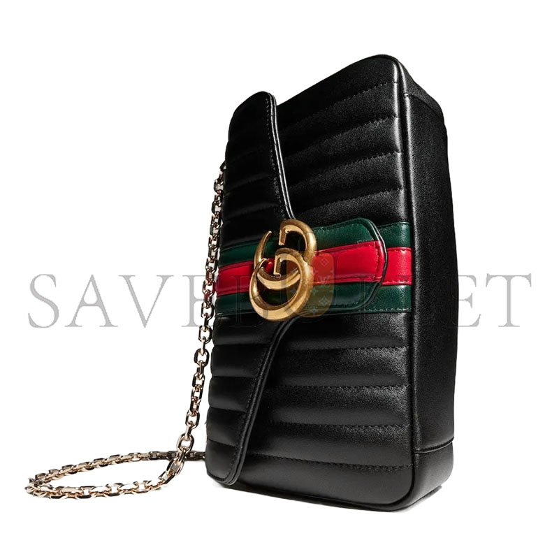 GUCCI JET SET GG MARMONT MEDIUM SHOULDER BAG A005XW (26*15*7cm)