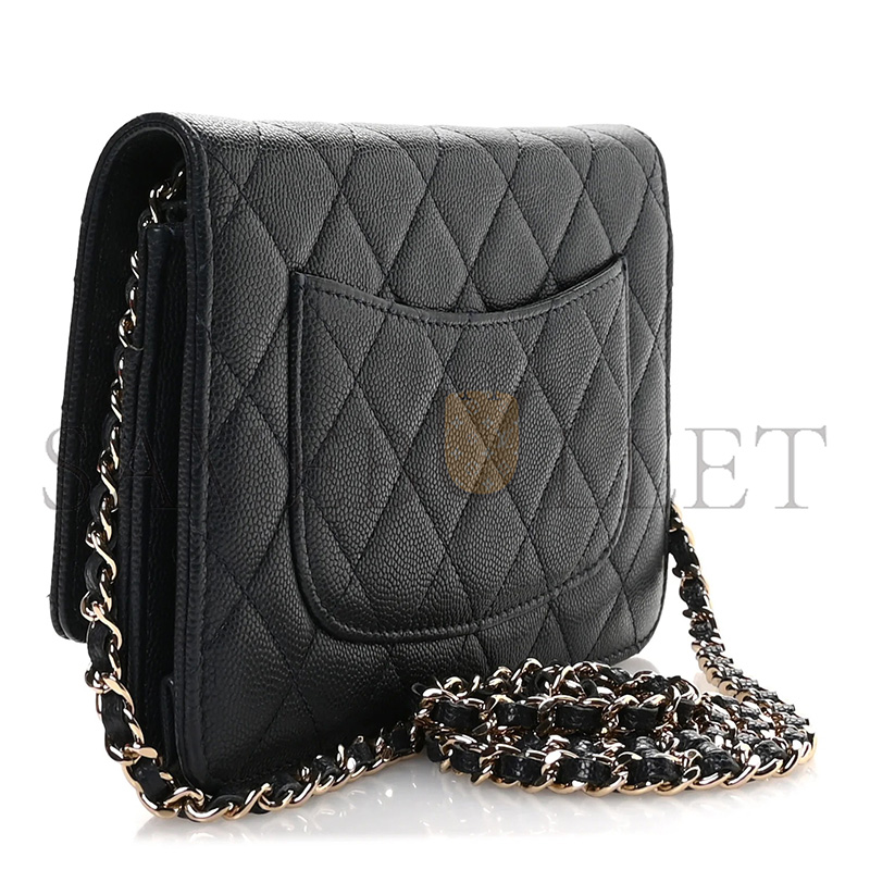 CHANEL MASTER CAVIAR QUILTED WALLET ON CHAIN WOC AP4241 (19*12*3cm)
